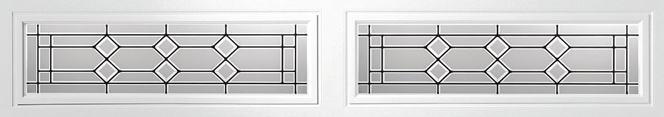 Example printed design for garage door window
