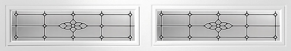 Example printed design for garage door window